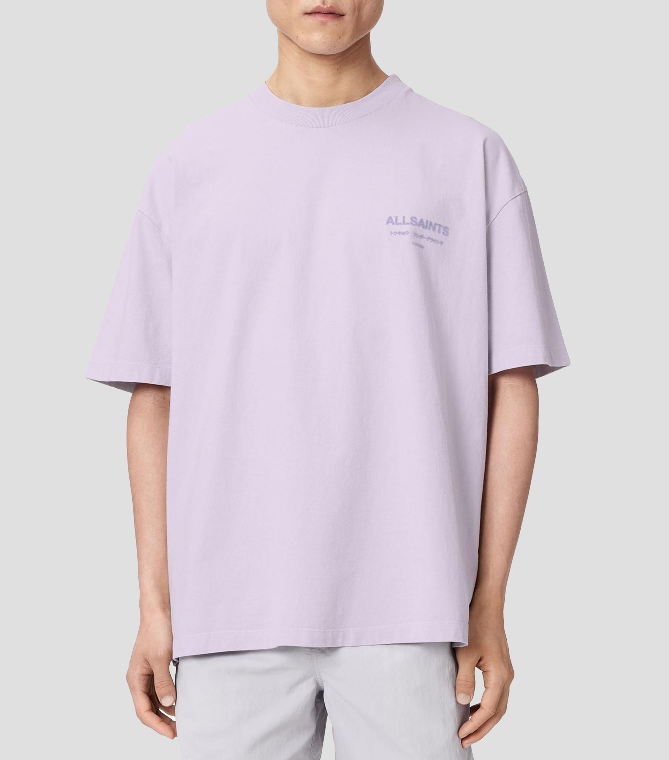 Playera de cuello redondo con manga corta lisa Hombre